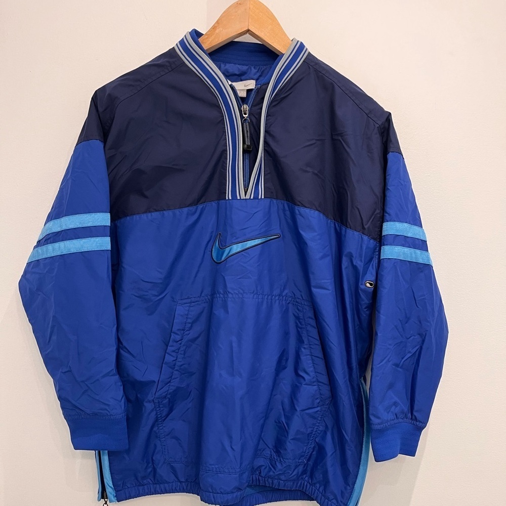 Vintage 90’ Nike Two-Tone Blue anorak polar size 14-16 teen
